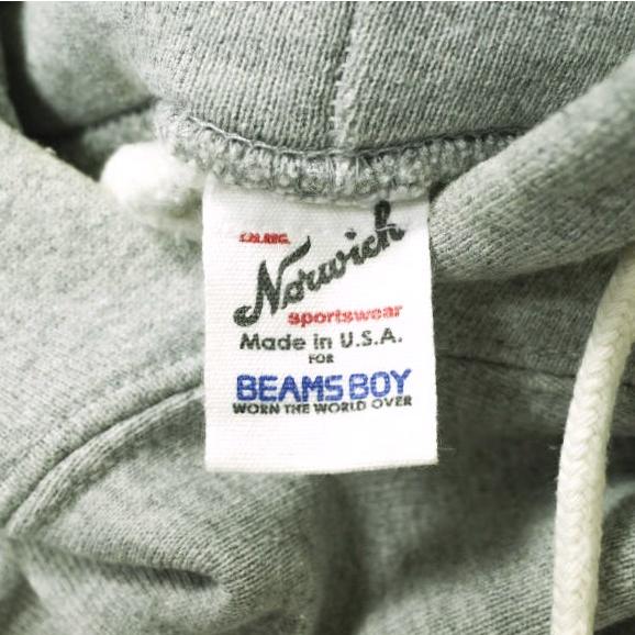 BEAMSBOY ビームスボーイ フード付きパーカー スウェット グレー S BEAMS BOY（ビームス ボーイ） パーカー レトロ フィット ジップ