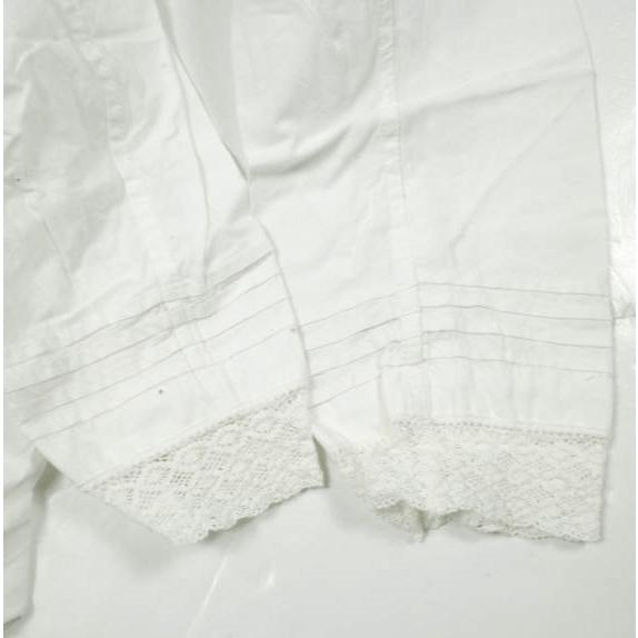 BEAMS BOY ビームスボーイ ラウンドカラーレースブラウス O.BRD丸襟Pタックレース 13-11-0037-867 ONE SIZE WHITE 長袖 プリーツ シャツ |  | 04