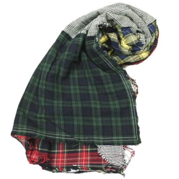 INFIELDER DESIGN インフィールダーデザイン パッチワークチェックストール Murti g13969 | 