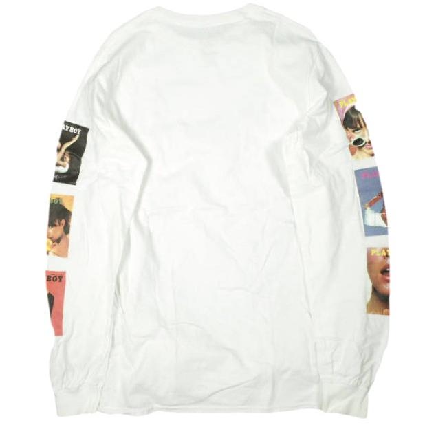 GOOD WORTH ＆ CO. x PLAYBOY グッドワース プレイボーイ 別注 PRINT L/S TEE 袖プリントロングスリーブTシャツ S WHITE 長袖 トップス |  | 01