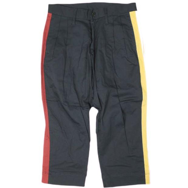 A エィス 日本製 サイトライン2タックチノパンツ BL2B005 2 NAVY ストレッチ 側章 ボトムス g13993 | 