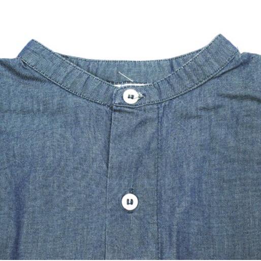 Yarmo ヤーモ イギリス製 BAND COLLAR SHIRTS ダンガリーバンドカラーシャツ YAR-15AW S1 S Indigo 長袖 トップス g13996 |  | 02