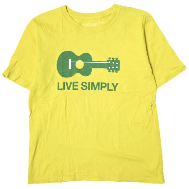 PATAGONIA パタゴニア ?Organic Cotton Live Simply T-Shirt キッズ プリントTシャツ KIDS M イエロー 半袖 ギター トップス g14003 | 