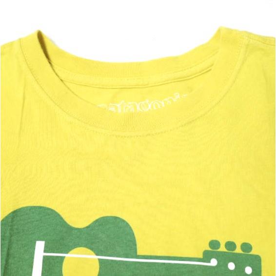 PATAGONIA パタゴニア ?Organic Cotton Live Simply T-Shirt キッズ プリントTシャツ KIDS M イエロー 半袖 ギター トップス g14003 |  | 03