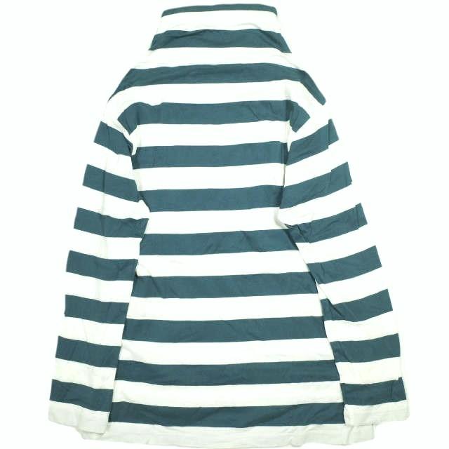 BRU NA BOINNE ブルーナボイン 日本製 モックネックワイドボーダーロングスリーブTシャツ No.8198 M Green/White 長袖 トップス g14008 |  | 01