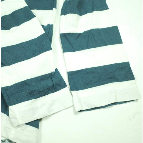 BRU NA BOINNE ブルーナボイン 日本製 モックネックワイドボーダーロングスリーブTシャツ No.8198 M Green/White 長袖 トップス g14008 |  | 03