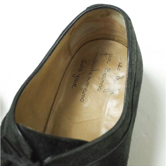 Enzo Bonafe x BEAMS エンツォボナフェ ビームス 別注 Suede Ghillie Shoes スエードギリーシューズ UK6.5(25cm) ブラック Uチップ g14067｜looponline｜07