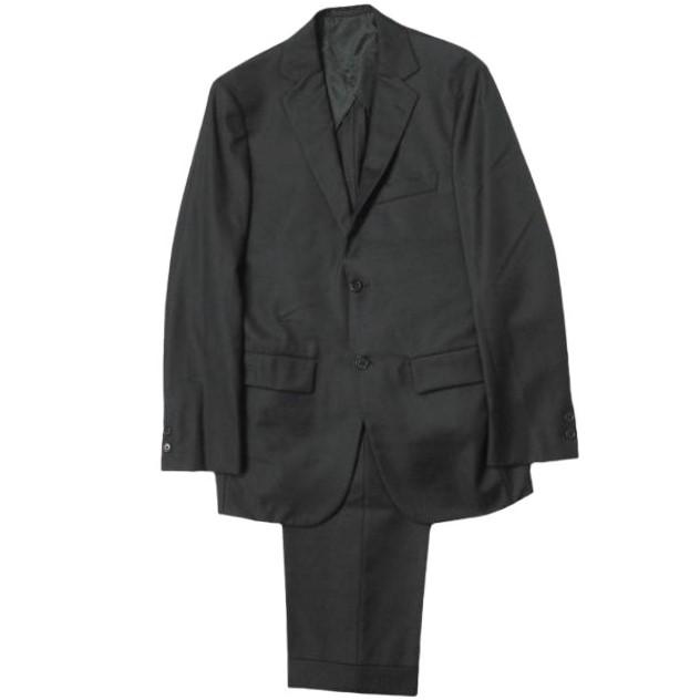 BEAMS PLUS ビームスプラス 日本製 ウールギャバジンソリッド3ボタンスーツ 38-17-0001-015 36 ブラック スーツ セットアップ g14103 | 