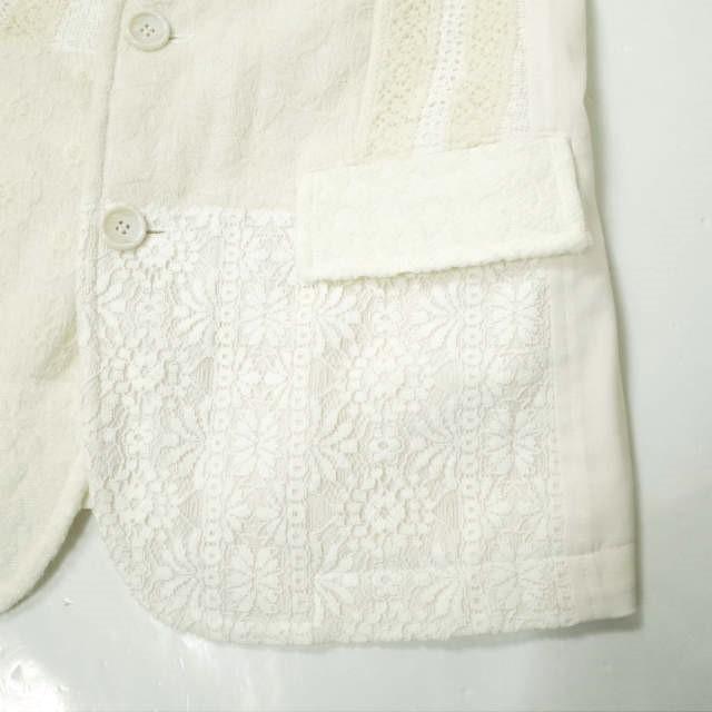 tao COMME des GARCONS タオ コムデギャルソン 22SS レースMIX ニードル加工ベスト TI-V002 M ホワイト ジャケット 定価132,000円 g14121 |  | 05