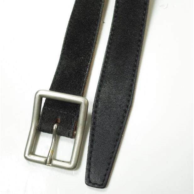 COMME des GARCONS HOMME PLUS コムデギャルソンオムプリュス 日本製 カウスエードベルト PT-K304 ブラック 牛革 レザー ナロー g14169 |  | 03