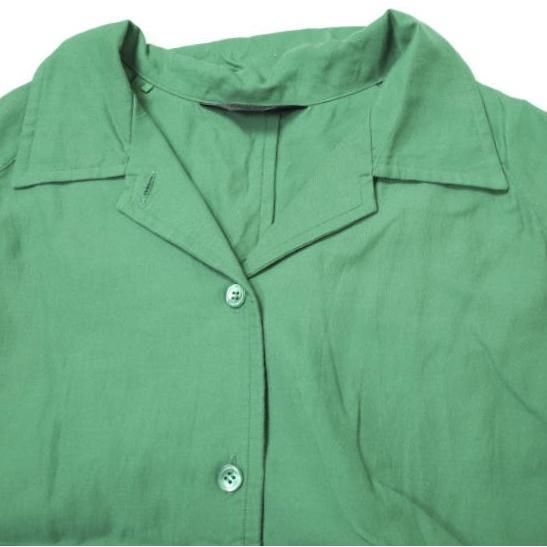 UNUSED アンユーズド 20SS 日本製 コットンレーヨン オープンカラーシャツ US1746 M グリーン 長袖 開襟 トップス g14187 |  | 04