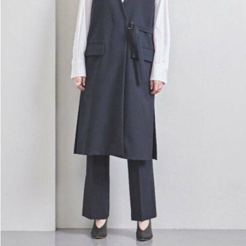 UNITED ARROWS ユナイテッドアローズ UWMSC P/R サイドスリットパンツ 1514-144-4769 36 ネイビー ストレート スラックス ボトムス g14231 |  | 02