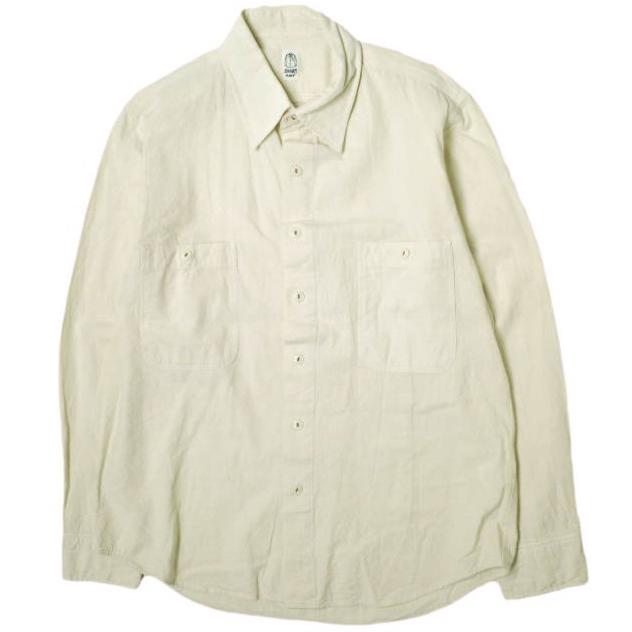 KATO カトー L/S WORK SHIRTS ワークシャツ KS930182-190415 M ナチュラル 長袖 トップス g14294 | 