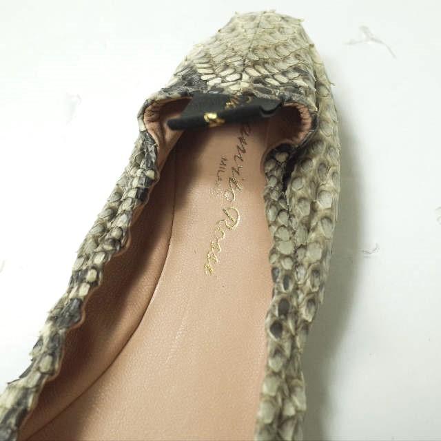 Gianvito Rossi ジャンヴィトロッシ イタリア製 AUDREY パイソンレザー バレエシューズ G21785 36(23cm) PITONE WILD ROCK シューズ g14320 |  | 05