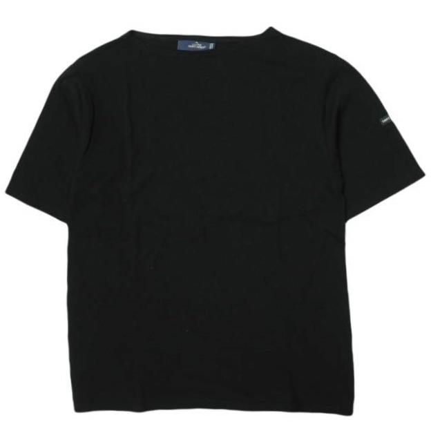 SAINT JAMES セントジェームス フランス製 PIRIAC - SOLID ピリアック ソリッドボートネックTシャツ 3(S/M) ブラック 半袖 トップス g14436 | 