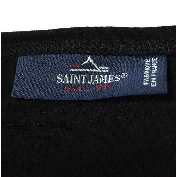 SAINT JAMES セントジェームス フランス製 PIRIAC - SOLID ピリアック ソリッドボートネックTシャツ 3(S/M) ブラック 半袖 トップス g14436 |  | 02