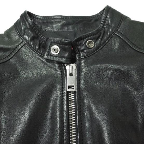 DIESEL ディーゼル TIMELESS COLLECTION シングルライダーズジャケット JKWOKA0102 M ブラック 革ジャン ラムレザー アウター g14477 |  | 03