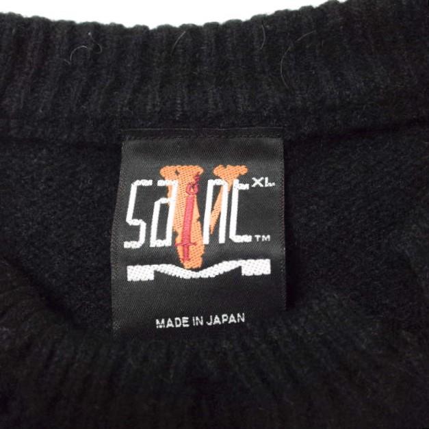 SAINT MICHAEL x VLONE セントマイケル ヴィーロン 22AW BONE KNIT ダメージ加工 ボーンニット SM-A22-0000-094 XL BLACK Mxxxxxx g14579 |  | 02