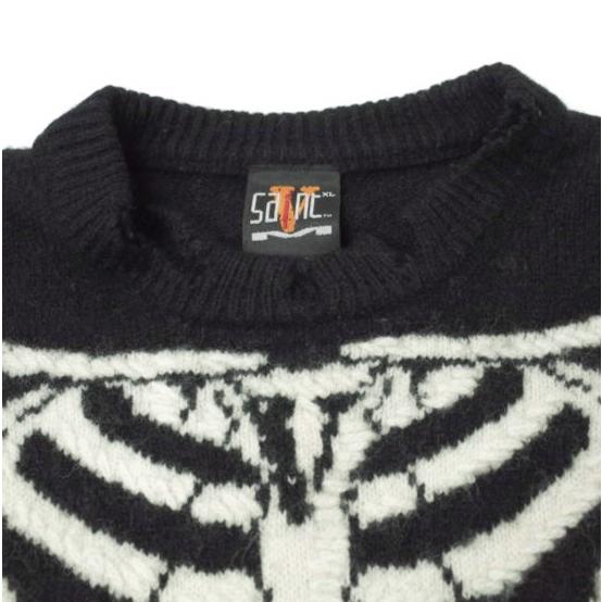 SAINT MICHAEL x VLONE セントマイケル ヴィーロン 22AW BONE KNIT ダメージ加工 ボーンニット SM-A22-0000-094 XL BLACK Mxxxxxx g14579 |  | 03
