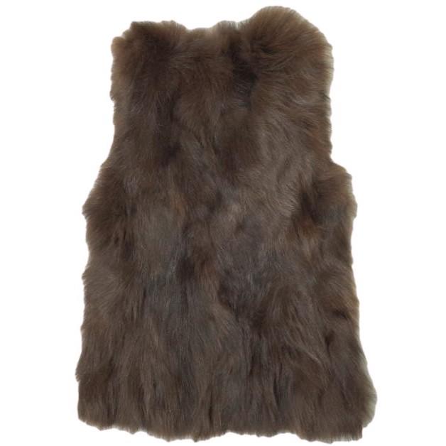 JEANPAUL KNOTT ジャンポールノット ベルギー製 フォックスファーベスト 0 ブラウン ジレ リアルファー トップス g14659 |  | 01