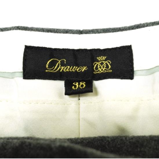 Drawer ドゥロワー 日本製 ウールプレスパンツ 6514-236-0335 38 グレー ノータック スラックス ボトムス g14672 |  | 02