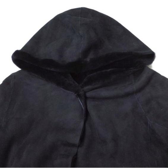 UNKNOWN アンノウン イギリス製 フーデッドムートンコート ?32-08-25-08192 Free ネイビー 羊革 シープ アウター g14674 |  | 02