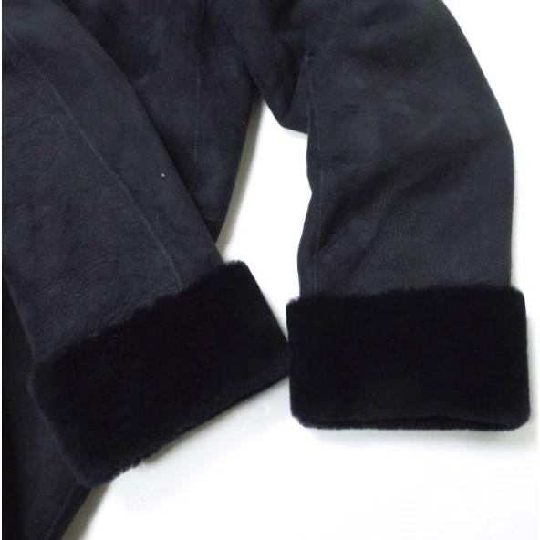 UNKNOWN アンノウン イギリス製 フーデッドムートンコート ?32-08-25-08192 Free ネイビー 羊革 シープ アウター g14674 |  | 03