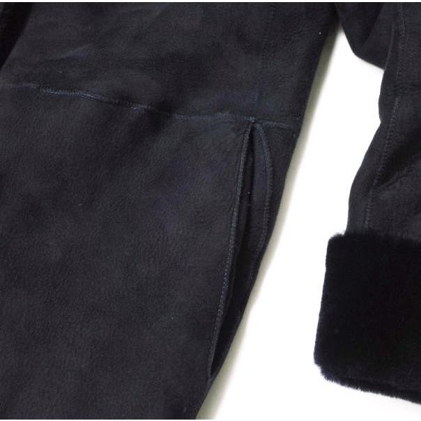 UNKNOWN アンノウン イギリス製 フーデッドムートンコート ?32-08-25-08192 Free ネイビー 羊革 シープ アウター g14674 |  | 04