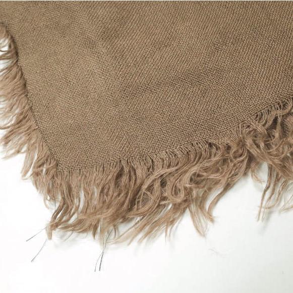 ASAUCE MELER アソースメレ 日本製 ベルギーリネン フリンジストール ブラウン 大判サイズ g14684 |  | 03