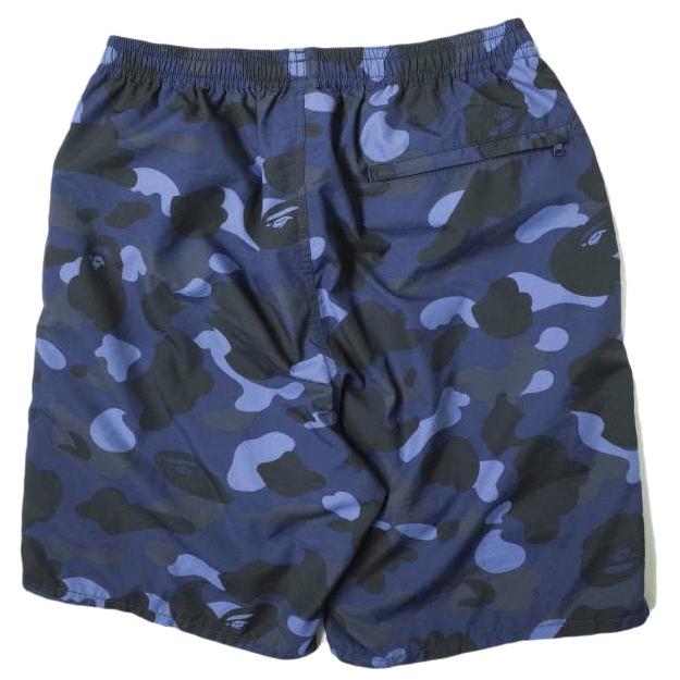 A BATHING APE ア ベイシング エイプ 1ST CAMO BEACH PANTS カモフラージュベンチパンツ 001SPD301016X M ネイビー BAPE ショーツ g14696 |  | 01