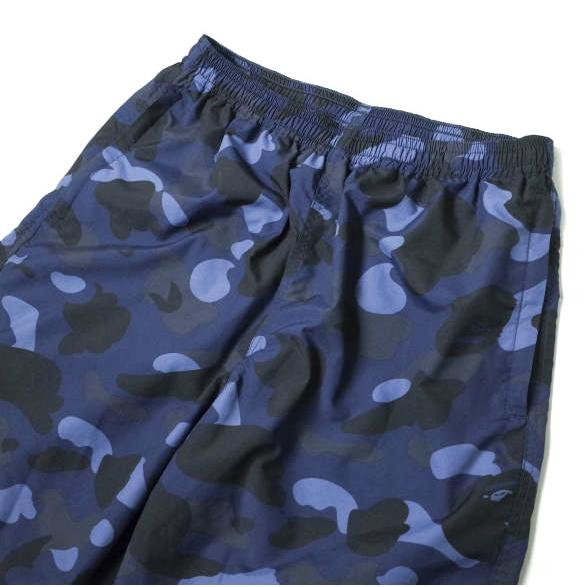 A BATHING APE ア ベイシング エイプ 1ST CAMO BEACH PANTS カモフラージュベンチパンツ 001SPD301016X M ネイビー BAPE ショーツ g14696 |  | 03
