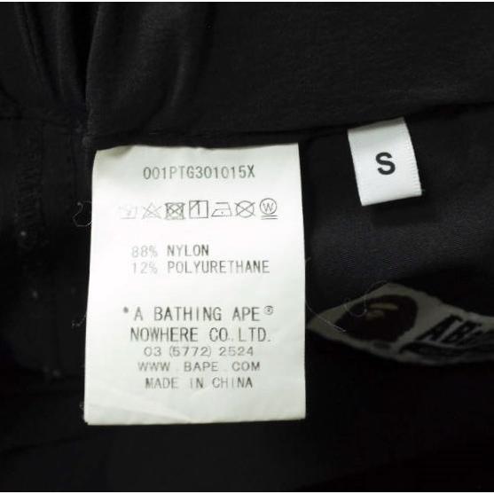 A BATHING APE ア ベイシング エイプ HEAD PATCH NYLON EASY PANTS ベルテッドナイロンイージーパンツ 001PTG301015X S ブラック g14697 |  | 08