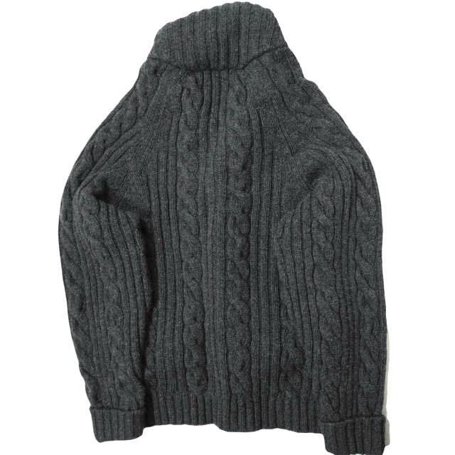WILLIAM LOCKIE x BEAMS PLUS ウィリアムロッキー 20AW STEWART SHAWL CABLE ケーブルショールカラーカーディガン 11-15-1137-048 S g14774 |  | 01