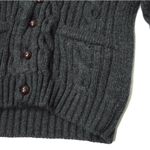 WILLIAM LOCKIE x BEAMS PLUS ウィリアムロッキー 20AW STEWART SHAWL CABLE ケーブルショールカラーカーディガン 11-15-1137-048 S g14774 |  | 04