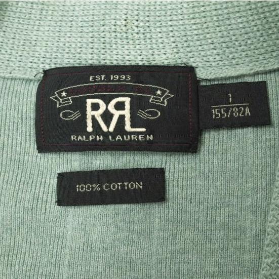 RRL ダブルアールエル コットンニットVネックカーディガン 0162390GV 1 ライトグリーン Double RL トップス g14833 |  | 02