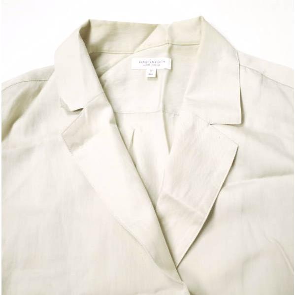 BEAUTY＆YOUTH UNITED ARROWS ビューティーアンドユース 日本製 リヨセルナイロン4ボタンシャツジャケット 1611-144-2067 S ベージュ |  | 04