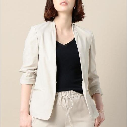 BEAUTY＆YOUTH UNITED ARROWS ビューティーアンドユース オックスフォードカラーレスジャケット 1622-126-0413 S ベージュ ノーカラー |  | 02