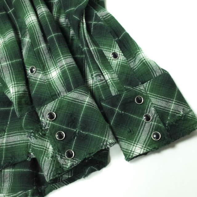 Rafu ラフ 23SS 日本製 Western shirt ダメージ加工チェック Rafu ラフ 23SS 日本製 Western shirt ダメージ加工チェック
