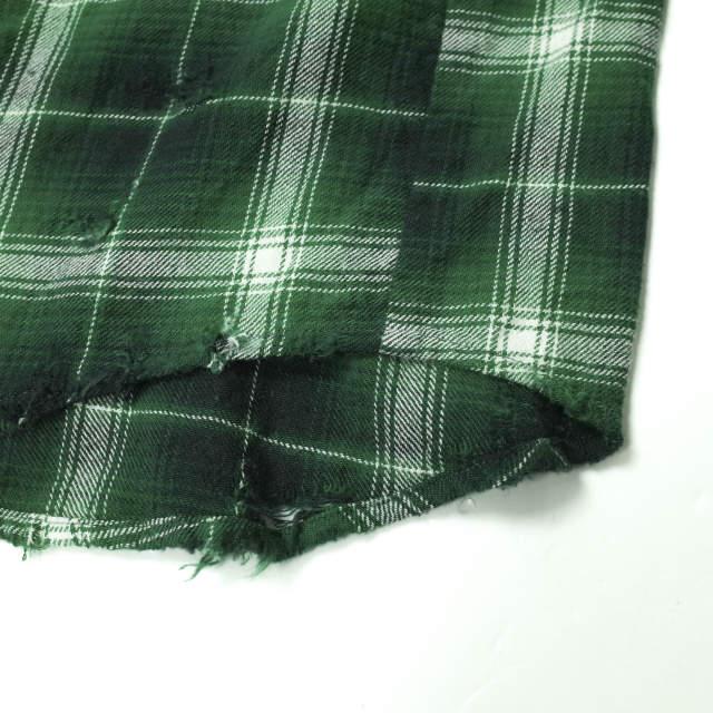 Rafu ラフ 23SS 日本製 Western shirt ダメージ加工チェックウエスタン