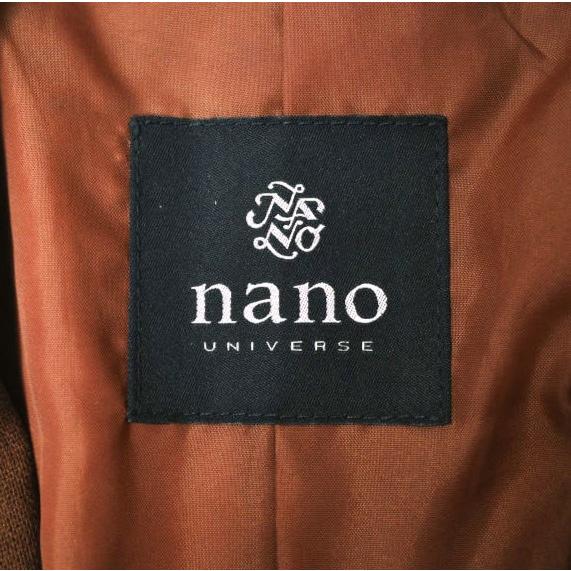 nano universe ナノユニバース リネンブレンドロングジャケットコート 673-0116019 Free ブラウン チェスターコート アウター g14925 |  | 03