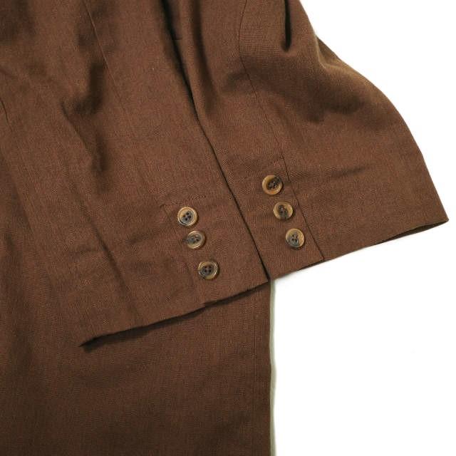 nano universe ナノユニバース リネンブレンドロングジャケットコート 673-0116019 Free ブラウン チェスターコート アウター g14925 |  | 05