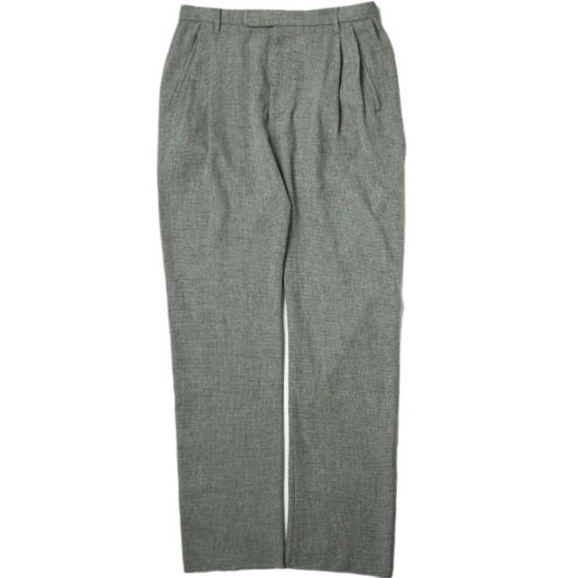 新品 mando マンド 20AW 日本製 PE TWEED TUCK SARROUEL PANTS ポリエステルツイード 2タックサルエルパンツ 20398-005 1 GRAY g14957 | 