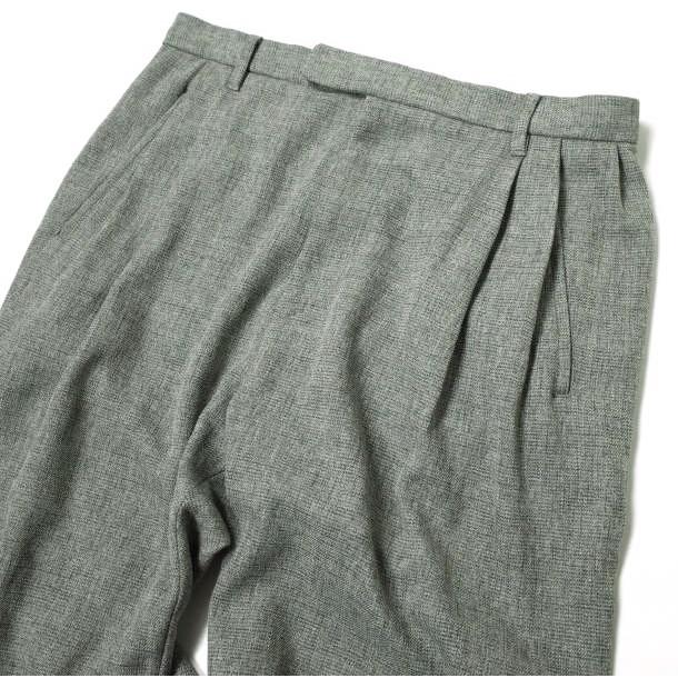 新品 mando マンド 20AW 日本製 PE TWEED TUCK SARROUEL PANTS ポリエステルツイード 2タックサルエルパンツ 20398-005 1 GRAY g14957 |  | 04
