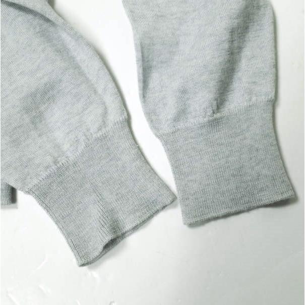 JOHN SMEDLEY ジョンスメドレー イギリス製 HELANA CARDIGAN メリノウールクルーネックカーディガン M ライトグレー ニット g15005｜looponline｜05