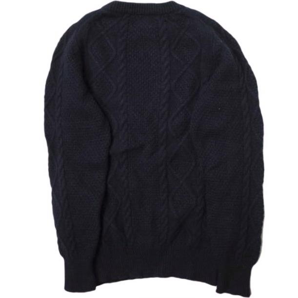 WILLIAM LOCKIE x UNITED ARROWS ウィリアムロッキー 別注 ケーブルクルーネックニット 38 ネイビー セーター アラン プルオーバー g15031 |  | 01