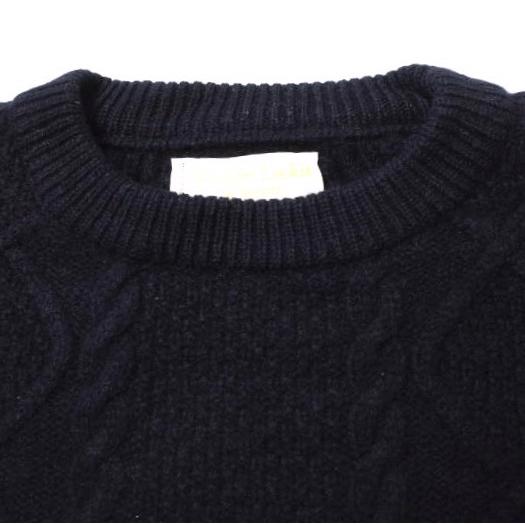 WILLIAM LOCKIE x UNITED ARROWS ウィリアムロッキー 別注 ケーブルクルーネックニット 38 ネイビー セーター アラン プルオーバー g15031 |  | 03