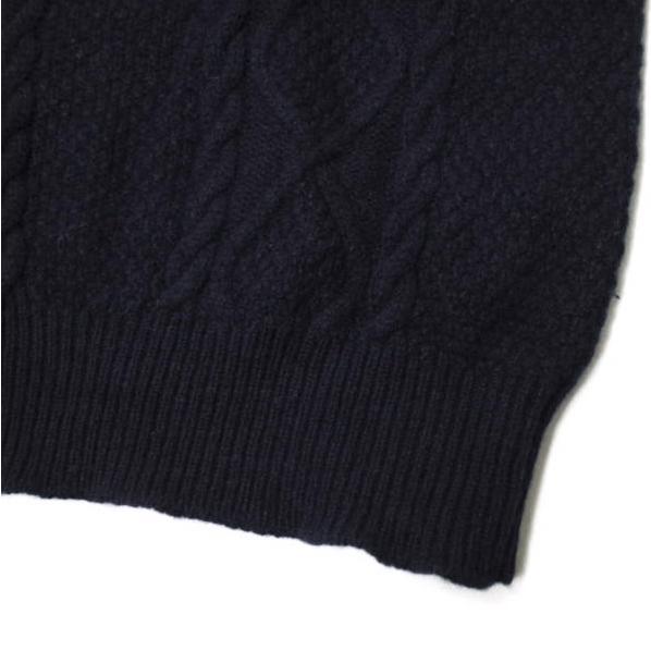WILLIAM LOCKIE x UNITED ARROWS ウィリアムロッキー 別注 ケーブルクルーネックニット 38 ネイビー セーター アラン プルオーバー g15031 |  | 05