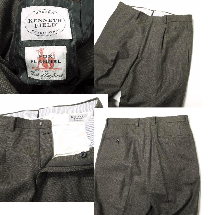 KENNETH FIELD ケネスフィールド BIRDS EYE WOOL FLANNEL SUITS 60s SPORTS COAT ＆ TRIM TROUSER 1P BROWN スーツ セットアップ g15050 |  | 08