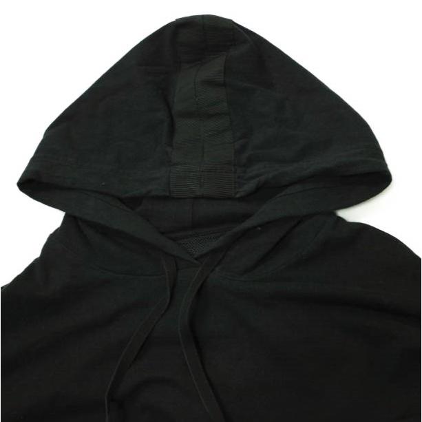 UNRAVEL PROJECT アンレーベルプロジェクト JERSEY DRAWSTRING HOODIE ワッフルレイヤード プルオーバーパーカー S ブラック BEN TAVERNITI |  | 03