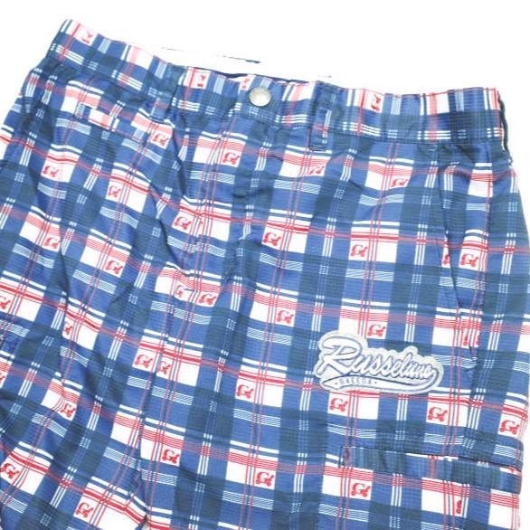 RUSSELUNO ラッセルノ ポリエステルメッシュ チェックプリントショーツ RG-41245 4 BLUE ゴルフウェア GAEEGA ショートパンツ ボトムス |  | 03